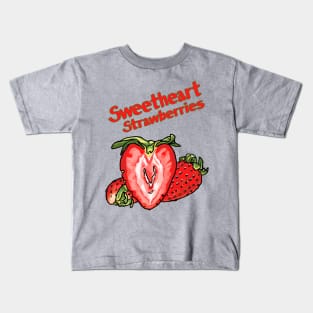 Sweetheart Strawberries Kids T-Shirt